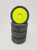PNEUS DASH GOMME PURPLE MONTÉS SUR JANTES JAUNES (4) - 10% D'USURES 6-MIK