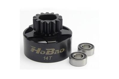Cloche d'embrayage 14 dents + roulements (2) HOBAO RACING