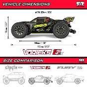 1/10 VORTEKS 223S DSC 4X2 RTR Brushless Stadium Truck, Jaune