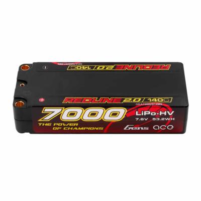 Lipo REDLINE 2.0 Mid Size 2S HV 7.6V 140C 7000 mAh GENS ACE