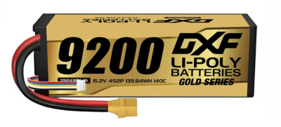 Accu 9200mah 140c XT-90 15.2v "gold" DXF POWER