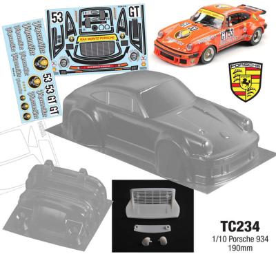Carrosserie 1/10e Porsche 934 "Jagermeister" 190mm (non-peinte) TEAM-C