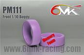Inserts de pneus avants violets 6-mik 1/10e Buggy (2)
