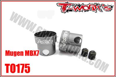 Capuchons de cvd en ergal MBX7 (2) T-WORK'S