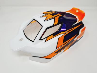 CARROSSERIE VS2 BLANC/ORANGE FLUO/VIOLET MÉTAL PEINTE POUR VS2 HOBAO RACING