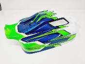 CARROSSERIE VS2 BLANC/VERT FLUO/BLEU METAL PEINTE POUR VS2 HOBAO RACING