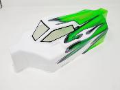CARROSSERIE EB48 2.0 BLANC/VERT FLUO PEINTE POUR TEKNO EB48 2.0 - 2.1