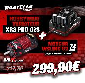 Combo Variateur XR8 PLUS G2S 200Amp + Moteur 4274  V2 (KV au choix) WS-LINE