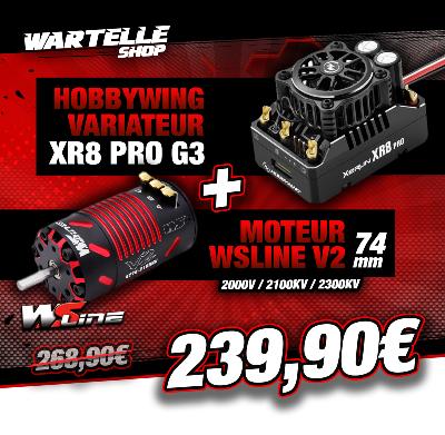 Combo Variateur XR8 PRO G3 + Moteur 4274  V2 (KV au choix) WS-LINE