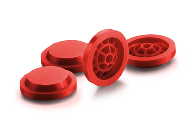 Membranes d'amortisseurs alvéolées medium (4) rouges