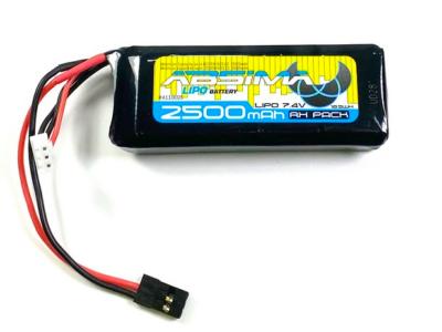 Accu de réception Lipo plat 2500mAh 7.4V prise JR ABSIMA