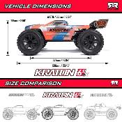 KRATON 4X4 6S BLX BRUSHLESS V6 SPEED TRUCK RTR (Bleu/Rouge) ARRMA