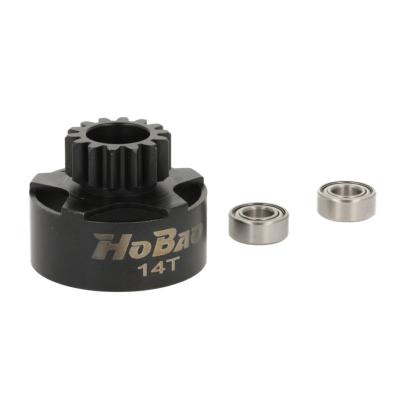 Cloche d'embrayage 14 dents + roulements (2) HOBAO RACING