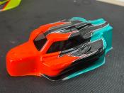 Carrosserie "MYSTRAL" Orange Fluo/Gun Métal/Turquoise Universel WS-LINE