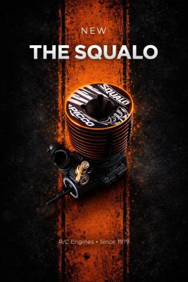 Moteur seul "SQUALO" Limited DLC Buggy .21 Céramique carb. Alu. PICCO