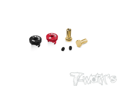 Cache-connecteurs Noir/Rouge + PK 5mm (2+2) T-WORK'S