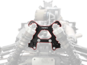 Support d'amortisseur avant aluminium 5mm pour Mugen MBX8-R T-WORK'S