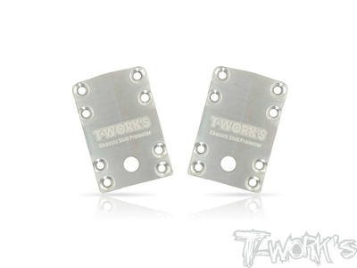 Sabot de protection de châssis inox pour Associated B74 (2pcs) T-WORK'S