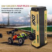 Lipo Batterie 2S 7.6V 10000mAh 150C Gold-NGP 5mm avec cordon DEAN DXF-POWER