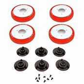 Roues de réglage DE Racing pour buggy 1/10e Associated B6 / B64 / TLR 22 4.0 - 22.4 / Kyosho RB66 - ZX 6.6 / X-Ray XB2 - XB4 / HB D216 - D413