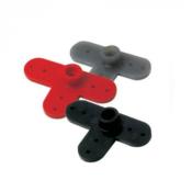 Lot de 2 palonniers plastiques noirs KIMBROUGHT pour Futaba-Savöx 25T