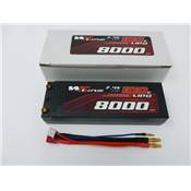 Accu Lipo 8000 100c 2S 7.4V (prise PK 4mm) 2S2P WS-LINE