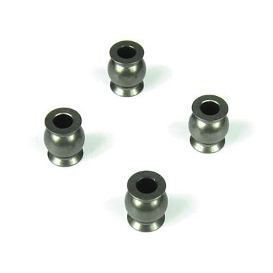 Pivot balls (6.8mm, flanged, outside camber aluminium) (4)