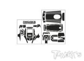 Stickers 3D carbone pour radio Futaba T3PV (la planche)