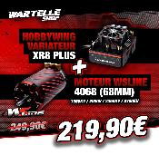 Combo Variateur XR8 PLUS 150 Amp + Moteur 4068 (KV au choix) WS-LINE