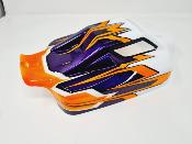 CARROSSERIE VS2 BLANC/ORANGE FLUO/VIOLET MÉTAL PEINTE POUR VS2 HOBAO RACING