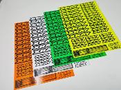 Autocollants XRAY - différents choix de couleurs WS-Line