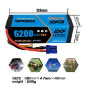 Lipo batterie 4S 14.8V 6200mAh 80C DEANS DXF-POWER