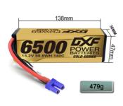 Lipo batterie 4S 15.2V 6500mAh 140C EC5 DXF-POWER