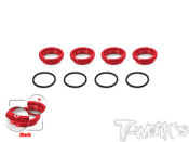Molettes d'amortisseurs 16mm (4) ( AE/Mugen/Kyosho/SWORKZ/Infinity/HN ) (choix de couleur) T-WORK'S