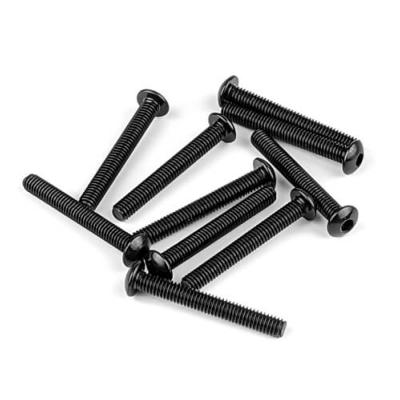 Vis têtes bombées M4x30mm noires (10) TEKNO-RC 