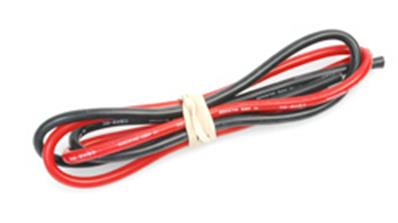 Fil silicone gauge 12 rouge & noir CORE-RC