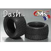 Pneus DASH arrières bleu + inserts (la paire) 6-Mik