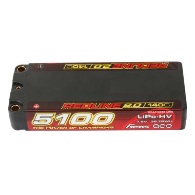 Lipo REDLINE 2.0 Mid Size 2S HV 7.6V 140C 5100 mAh GENS ACE