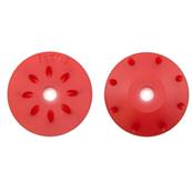 Pistons coniques rouges (1.2 x 8 trous) (2) (pour amortisseurs en 16mm) ULTIMATE RACING