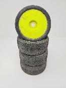 PNEUS DASH GOMME PURPLE MONTÉS SUR JANTES JAUNES (4) - 15% D'USURES 6-MIK