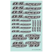 Stickers O.S Speed Pro Noir et blanc 