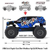 GORGON 4X2 MEGA 550 Brushed Monster Truck RTR, BLEU - ARRMA