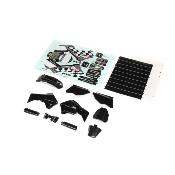 Kit stickers et pièces plastique NOIR - PROMOTO MX LOSI