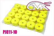 Pack de jantes 1/8 MEGA Jaunes (10 paires) 6-MIK
