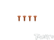 Vis de fixation servo 3x7mm aluminiums (4) (choix de la couleur) T-Work's