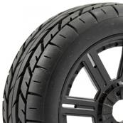 Pneus EAGLE TREAD montés-collés sur jantes noires FASTRAX