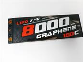 Accu Lipo Stick 8000 150C 2S 7.4V Graphène (prise PK 5mm) 2S2P WS-LINE