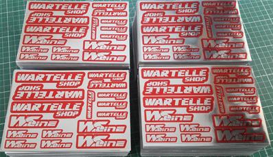 Planche de stickers Rouge chromé (15.5 x 10.5cm) WARTELLE-SHOP