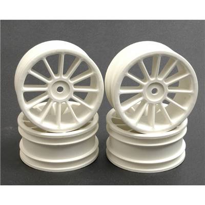 Jantes 12 branches 25mm - Blanches (4) SCHUMACHER RACING