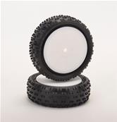 Schumacher Racing Pneus "Wide-stagger" avant 4x2/4x4 jaune montés/collés (2)